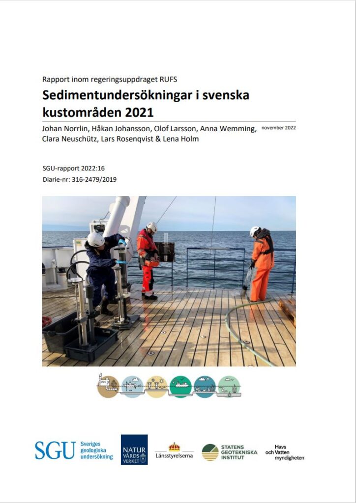 Framsida rapport 2022 Sedimentundersökningar i svenska kustområden