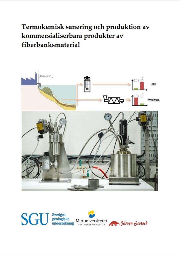 Framsida rapport 2022 Pilotförsök Termokemisk sanering av fibersediment